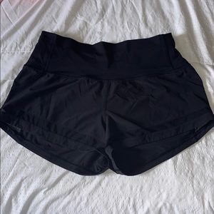 Lululemon black shorts with mesh detail